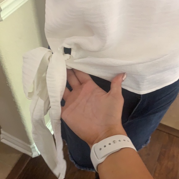 One shoulder white tank top - Picture 4 of 4